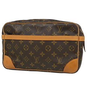 Louis Vuitton Compigne Clutch Bag Monogram Brown